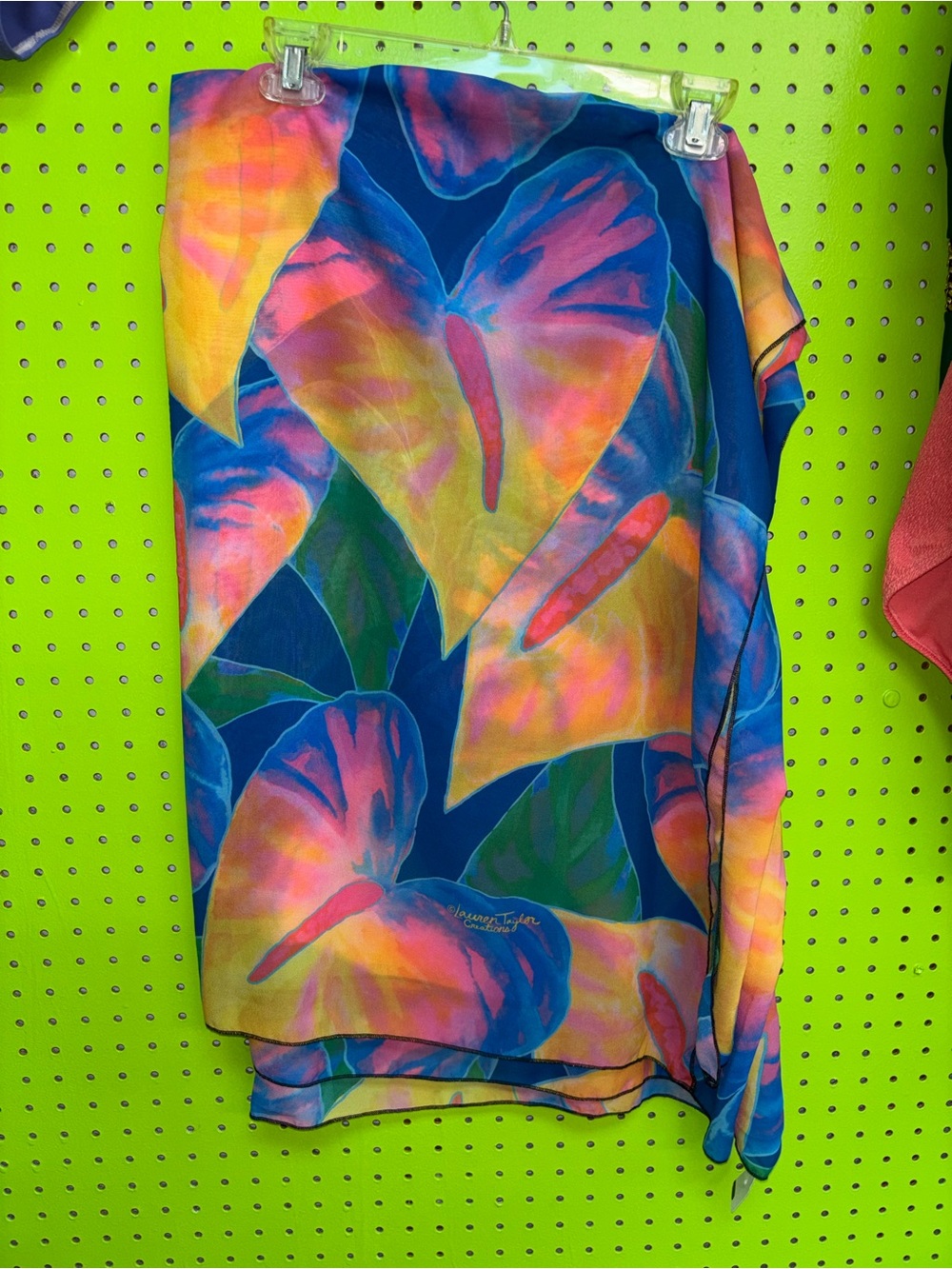 Women’s Blue Tropical Multi Leaf Swim Sarong